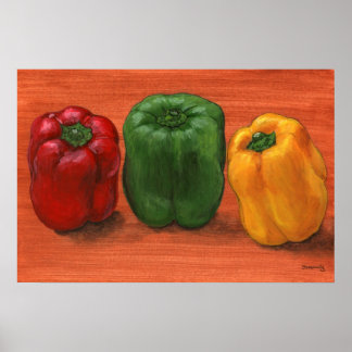 Póster Bell Pepper Trio