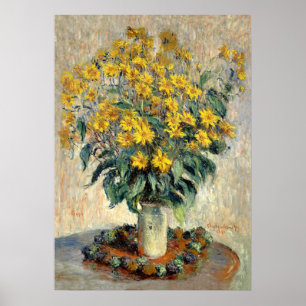 Póster Bella arte, flores de la alcachofa de Claude Monet