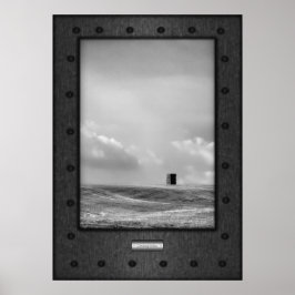 Póster Bella Artes, Contemplación, acero falso remachado