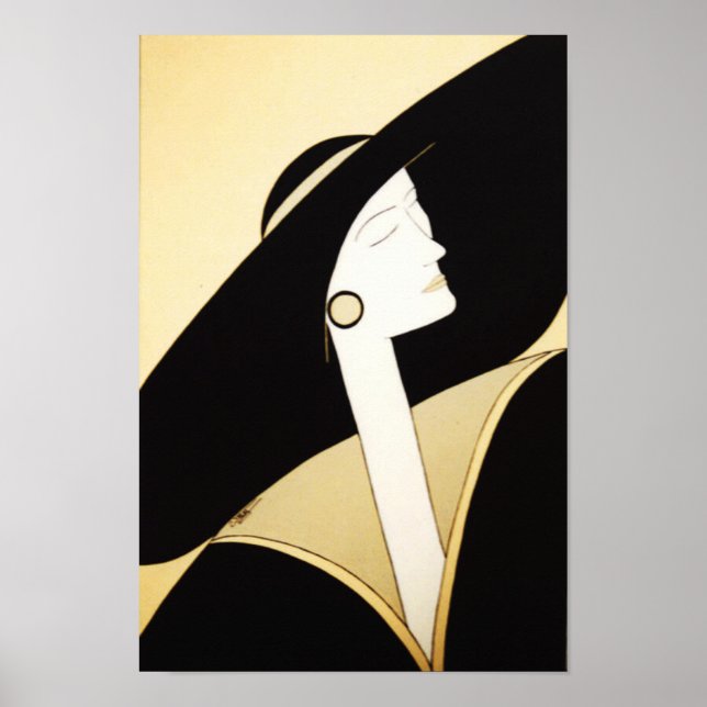 Póster Bella Artes - "Dama sofisticada" (Frente)