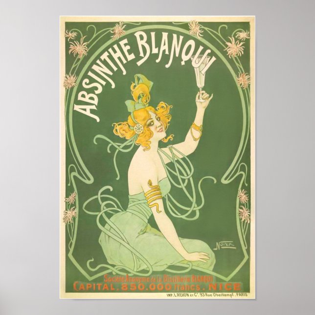 Póster Bella Artes de Absinthe Blanqui Nover (Frente)