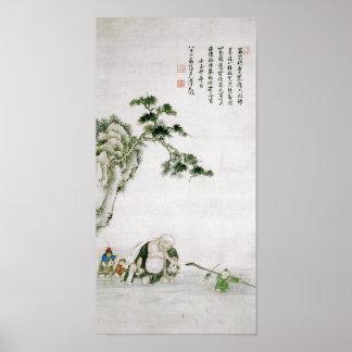 Póster Bella Artes de Buddha Crossing River Watanabe Shus