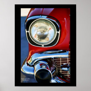 Póster Bella Artes de coche clásico de cuero y encaje de