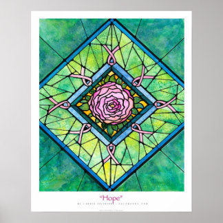 Póster Bella Artes de Ekleberry "Hope" de cinta rosa