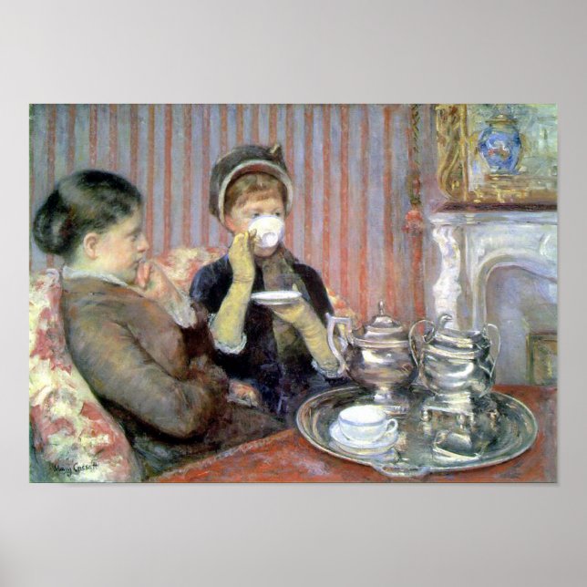 Póster Bella Artes de Five O'Clock Tea Mary Cassatt (Frente)