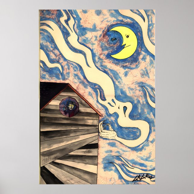 Póster Bella Artes de Ken Gage 1992 Moontrampa (Frente)