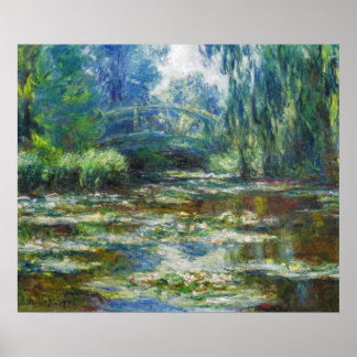 Póster Bella Artes de Monet Puente Japonés