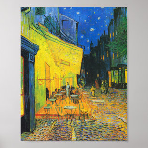 Póster Bella Artes De Noche En La Terraza Vincent Van Gog