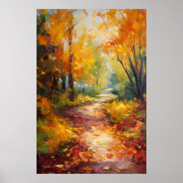 Póster Bella Artes de Paseo de Otoño (Frente)