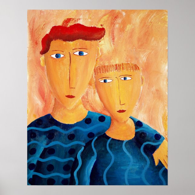 Póster Bella Artes de pintura contemporánea de los herman (Frente)