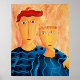 Póster Bella Artes de pintura contemporánea de los herman