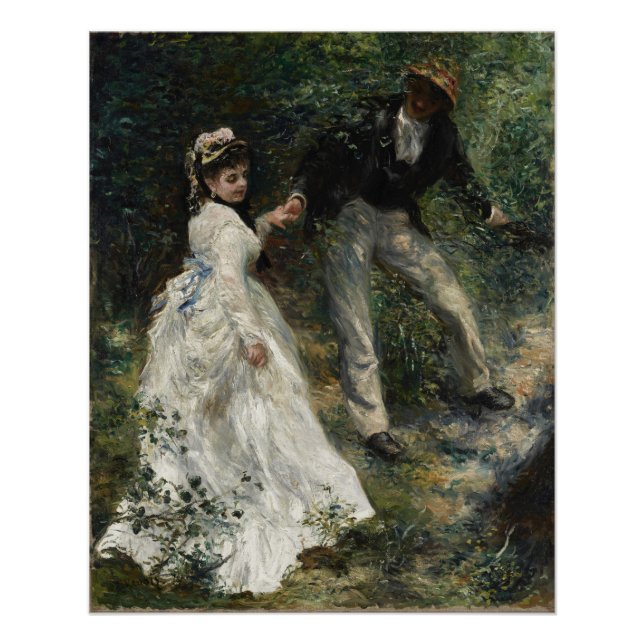 Póster Bella Artes de pintura de La Promenade Renoir Post (Anverso)