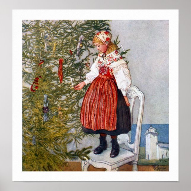 Póster Bella Artes de Poster de árbol de Navidad Carl Lar (Frente)