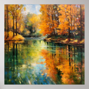 Póster Bella Artes de Reflexiones de Otoño