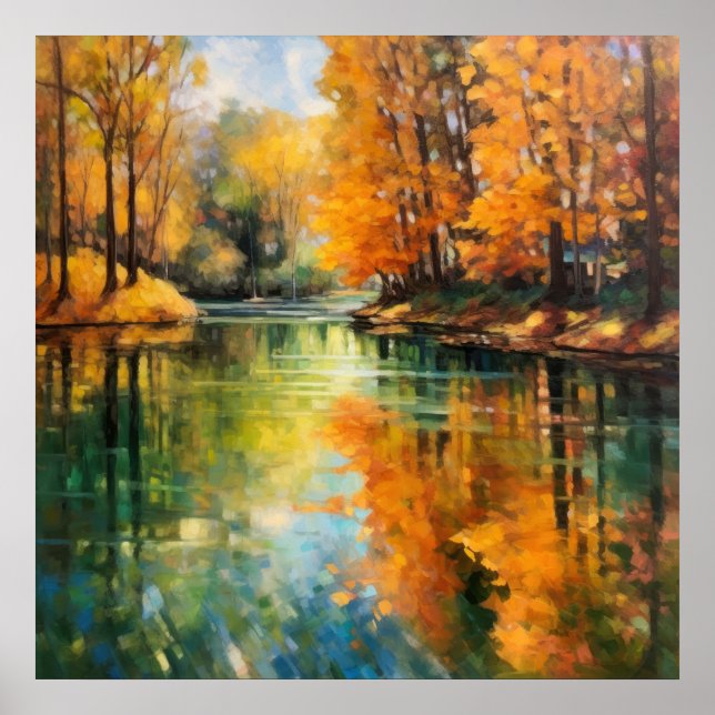 Póster Bella Artes de Reflexiones de Otoño (Frente)