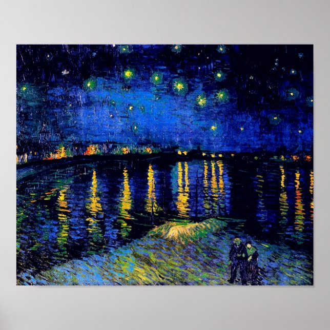 Póster Bella Artes de Van Gogh Starry Night Rhone (F474) (Frente)