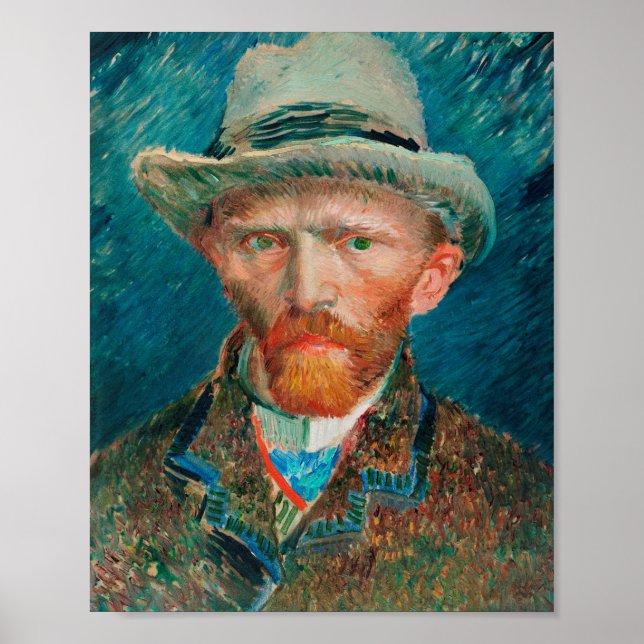 Póster Bella Artes del autorretrato de Vincent van Gogh 1 (Frente)