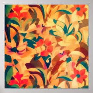 Póster Bella Artes del Jardín Botánico Floral de Luz Clar