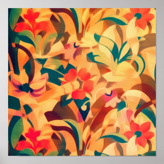 Póster Bella Artes del Jardín Botánico Floral de Luz Clar (Frente)