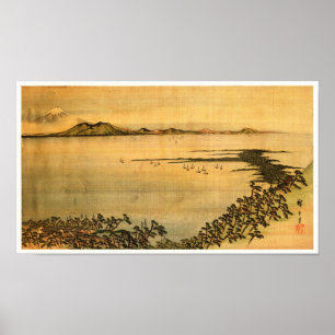 Póster Bella Artes japonés de Hiroshige Landscape