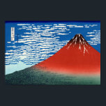 Póster Bella Artes japonés Fuji Hokusai Rojo<br><div class="desc">36 Views of Mount Fuji (Fugaku Sanjurokkei) es una serie ukiyo-e de grandes impresiones en madera a color del artista japonés Katsushika Hokusai (1760-1849). La serie representa el Monte Fuji en diferentes estaciones y condiciones meteorológicas de diferentes lugares y distancias. A 3776 metros, el monte Fuji es el punto más...</div>