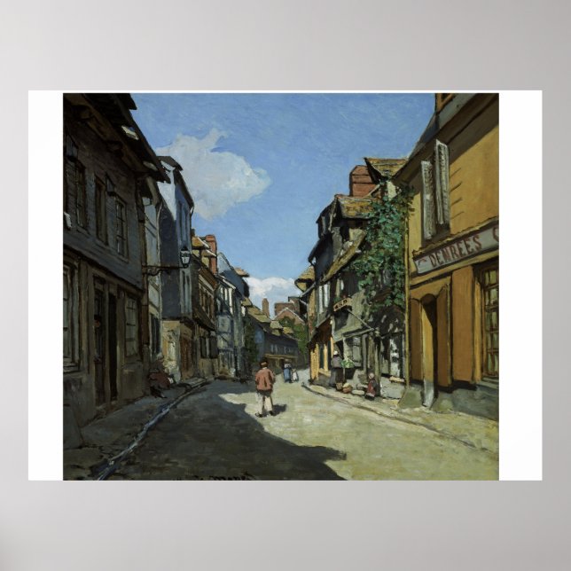 Póster Bella Artes Monet Rue de la Bavole Honfleur (Frente)