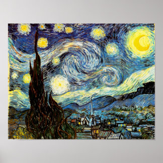Póster Bella Artes nocturno Van Gogh Starry