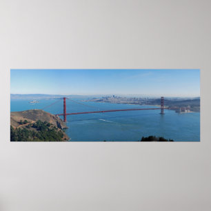 Póster Bella Artes Poster Panorama Golden Gate Bridge