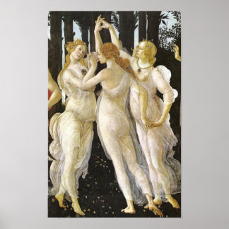 Póster Bella Artes Renacentista Botticelli de tres grados