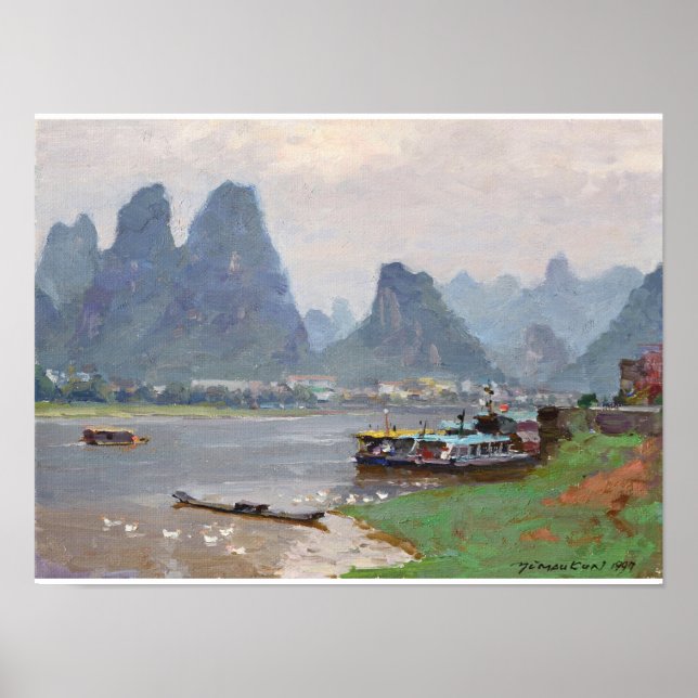 Póster Bella Artes River Li en el Poster Dusk (Frente)