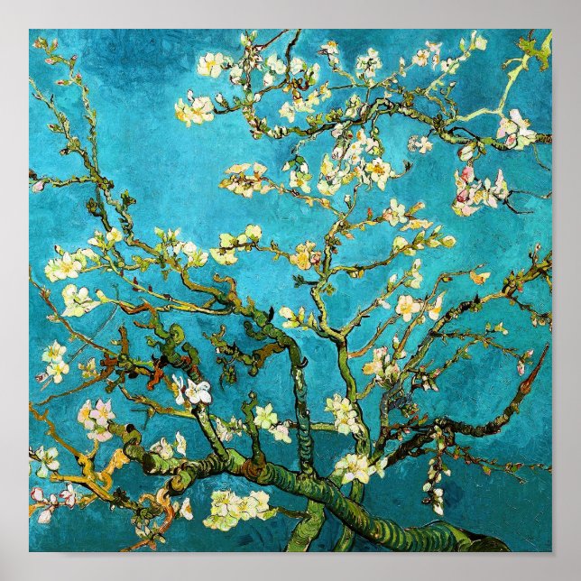 Póster Bella Artes Van Gogh Blossoming Almond Tree (F671) (Frente)