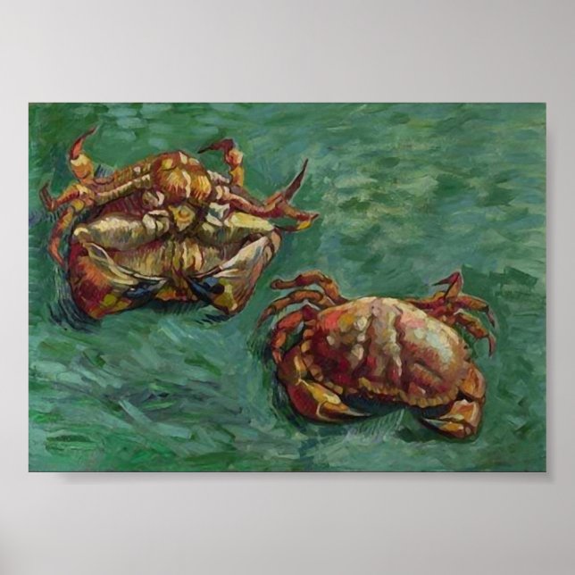 Póster Bella Artes Van Gogh de dos cangrejos (F606) (Frente)