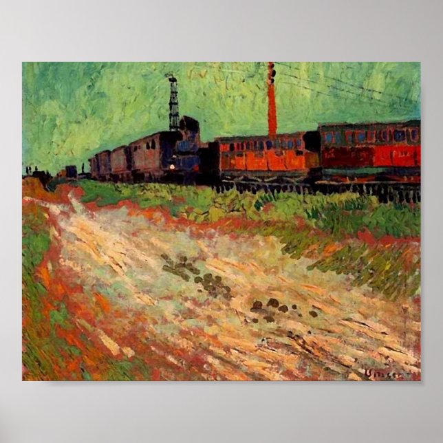 Póster Bella Artes Van Gogh de Ferrocarriles (F466) (Frente)