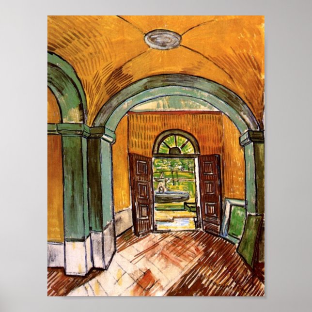 Póster Bella Artes Van Gogh de la sala de entrada St-Paul (Frente)