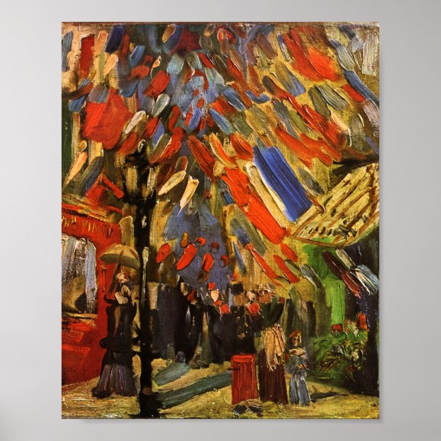 Póster Bella Artes Van Gogh de París, 14 de julio (Frente)