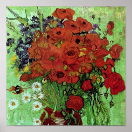 Póster Bella Artes Van Gogh de Red Poppies & Daisies (F28