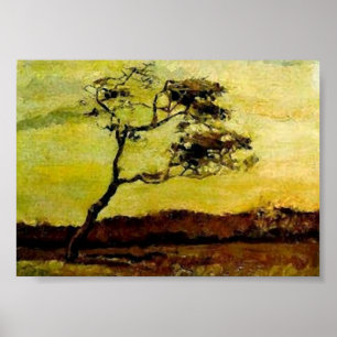 Póster Bella Artes Van Gogh del árbol de viento (F10)