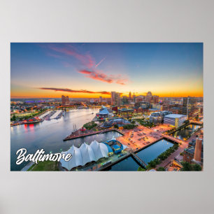 Póster Bella Baltimore, Maryland, Estados Unidos