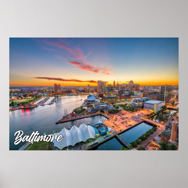 Póster Bella Baltimore, Maryland, Estados Unidos (Frente)