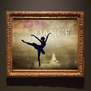 Póster Bella danza Ballerina y Swan