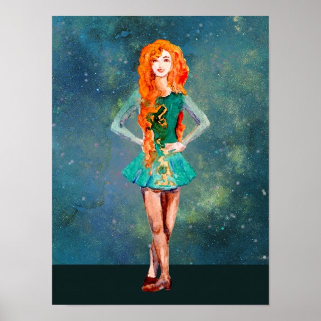 Póster Bella danza irlandesa de zapatos duros (Frente)