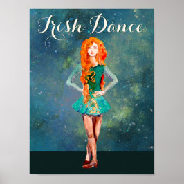 Póster Bella danza irlandesa de zapatos duros