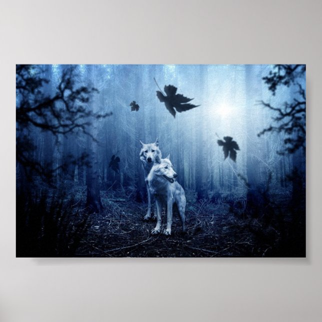 Póster Bella fantasía Wolf Wall Art (Frente)