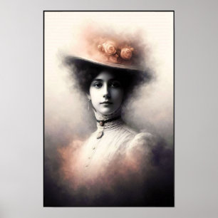 Póster Bella Gracia En Niebla Vintage