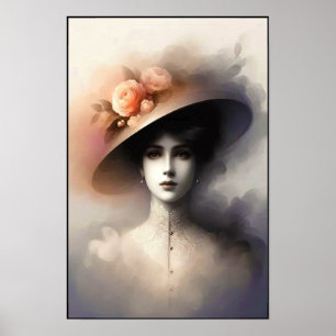Póster Bella Gracia En Niebla Vintage