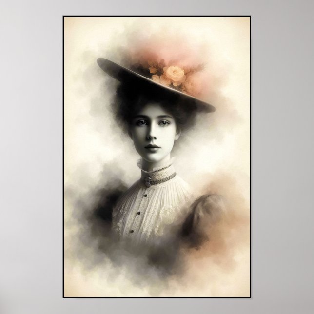 Póster Bella Gracia En Niebla Vintage (Frente)
