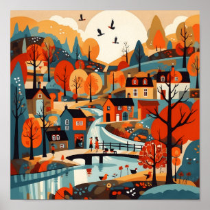Póster Bella pintura en Scandi Village