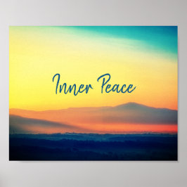 Póster Bella puesta de sol de montaña en el interior de l