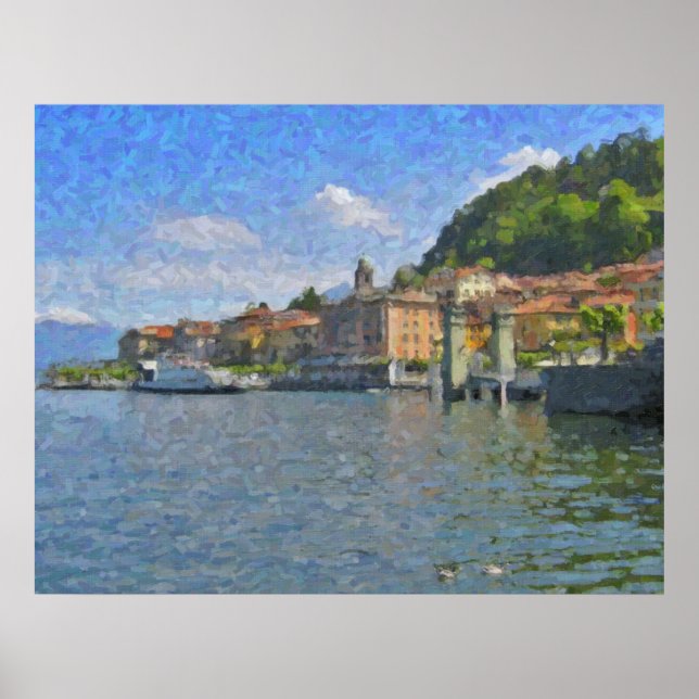 Póster Bellagio, Poster del lago Como (Frente)