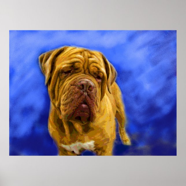 Póster Bellas Artes de Dogue de Bordeaux (Frente)